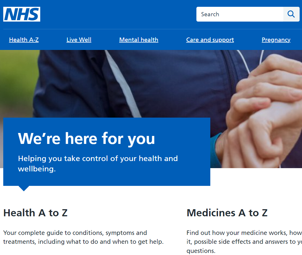 Image of NHS Website